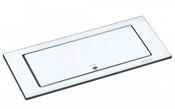 Фото товара: EVOLINE BackFlip, 2 эл. розетки, 1 USB зарядка, белое стекло